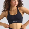 Strappy Define Luxe Sports Bra in Black