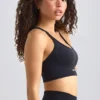 Strappy Define Luxe Sports Bra in Black