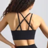 Strappy Define Luxe Sports Bra in Black