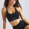 Strappy Define Luxe Sports Bra in Black