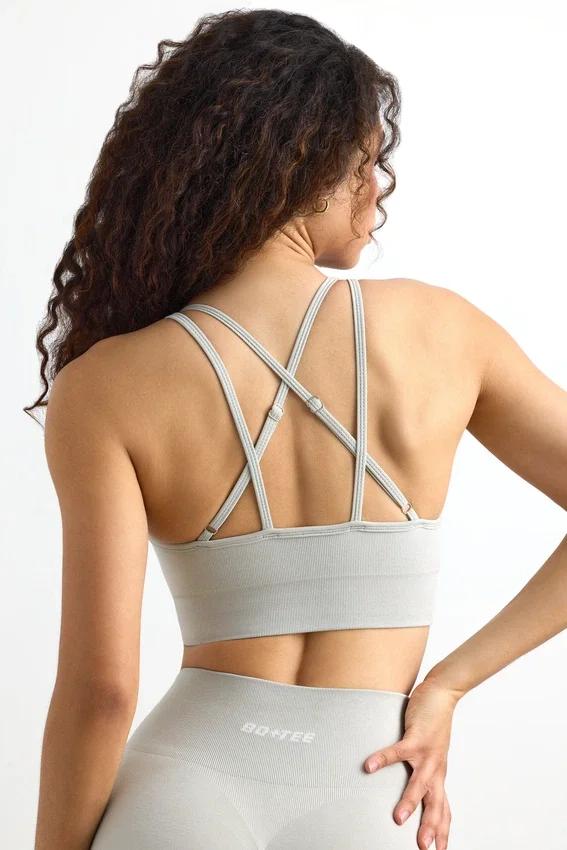 Strappy Define Luxe Sports Bra in Grey Strappy Define Luxe Sports Bra in Grey