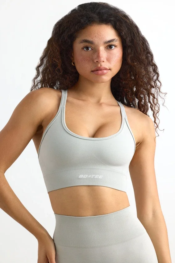 Strappy Define Luxe Sports Bra in Grey Strappy Define Luxe Sports Bra in Grey