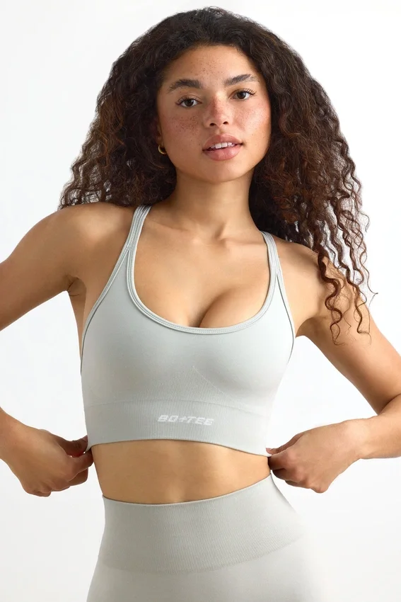 Strappy Define Luxe Sports Bra in Grey Strappy Define Luxe Sports Bra in Grey