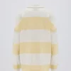 Striped Oversized Long-Sleeve T-Shirt in Lemon