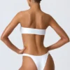 Sunray Embellished Wide Strap Cheeky Bikini Bottoms in White