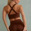 Super Sculpt Mini Shorts in Brown