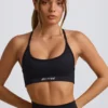 Super Sculpt Seamless Backless Sports Bra in Black