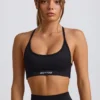 Super Sculpt Seamless Backless Sports Bra in Black