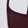 Super Sculpt Seamless Backless Sports Bra in Burgundy