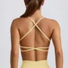 Super Sculpt Seamless Backless Sports Bra in Butter Yellow