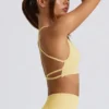 Super Sculpt Seamless Backless Sports Bra in Butter Yellow