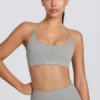 Super Sculpt Seamless Backless Sports Bra in Grey Marl