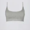 Super Sculpt Seamless Backless Sports Bra in Grey Marl