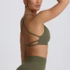 Super Sculpt Seamless Backless Sports Bra in Light Green