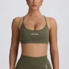 Super Sculpt Seamless Backless Sports Bra in Light Green