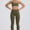 Super Sculpt Seamless Backless Sports Bra in Light Green