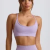 Super Sculpt Seamless Backless Sports Bra in Soft Lilac
