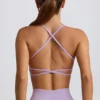 Super Sculpt Seamless Backless Sports Bra in Soft Lilac