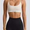 Super Sculpt Seamless Backless Sports Bra in White