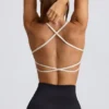 Super Sculpt Seamless Backless Sports Bra in White