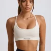Super Sculpt Seamless Backless Sports Bra in White