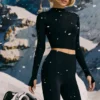 Super Sculpt Seamless Base Layer Top in Black