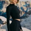 Super Sculpt Seamless Base Layer Top in Black