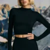 Super Sculpt Seamless Base Layer Top in Black