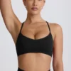 Super Sculpt Seamless Cross-Back Sports Bra in Black
