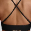 Super Sculpt Seamless Cross-Back Sports Bra in Black