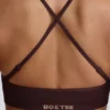 Super Sculpt Seamless Cross-Back Sports Bra in Chocolate