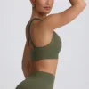 Super Sculpt Seamless Cross-Back Sports Bra in Light Green
