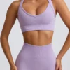 Super Sculpt Seamless Cross-Back Sports Bra in Soft Lilac