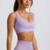 Super Sculpt Seamless Cross-Back Sports Bra in Soft Lilac