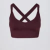 Super Sculpt Seamless Crossback Sports Bra in Burgundy