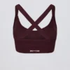 Super Sculpt Seamless Crossback Sports Bra in Burgundy