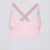 Super Sculpt Seamless Crossback Sports Bra in Powder Pink