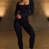 Super Sculpt Seamless Full-Length Jumpsuit in Black