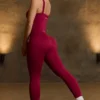 Super Sculpt Seamless Leggings in Burgundy