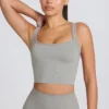Super Sculpt Seamless Longline Camisole Top in Grey Marl