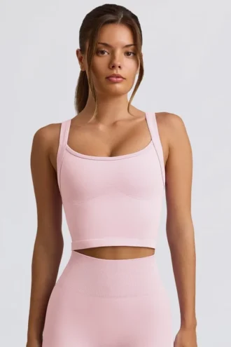 Super Sculpt Seamless Longline Camisole Top in Powder Pink