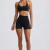 Super Sculpt Seamless Mini Shorts in Black