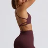 Super Sculpt Seamless Mini Shorts in Burgundy