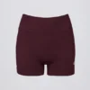 Super Sculpt Seamless Mini Shorts in Burgundy
