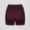 Super Sculpt Seamless Mini Shorts in Burgundy