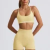 Super Sculpt Seamless Mini Shorts in Butter Yellow
