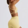 Super Sculpt Seamless Mini Shorts in Butter Yellow