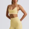 Super Sculpt Seamless Mini Shorts in Butter Yellow