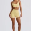 Super Sculpt Seamless Mini Shorts in Butter Yellow