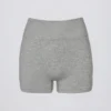 Super Sculpt Seamless Mini Shorts in Grey Marl